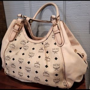 MCM extra large soft leather shoulder bag